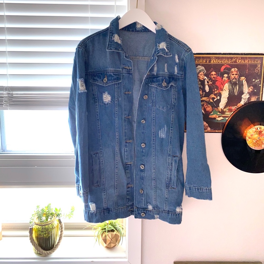 Distressed denim jacket - Picture 2 of 5